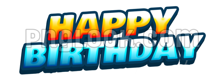 Happy Birthday 3D text PNG image download