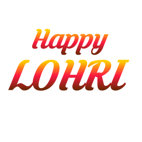 Happy Lohri text PNG image