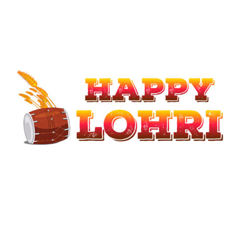 Lohri festival text PNG in Hindi image