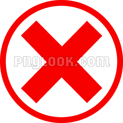 Cross check wrong icon PNG image