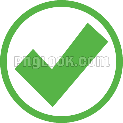 Check mark icon green colour PNG image download