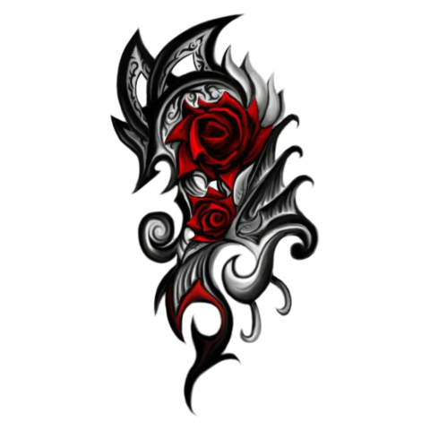 Red rose flower tattoo images